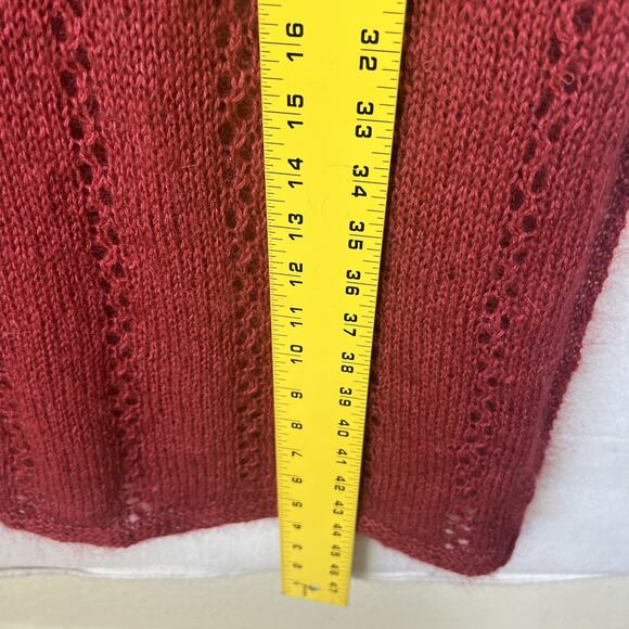 Unbranded Women's Handmade Knit Red Scarf Wool - Picture 7 of 8